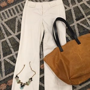 Banana Republic winter white wide leg pants